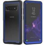 Wholesale Galaxy S10 Clear Dual Defense Case (Blue)